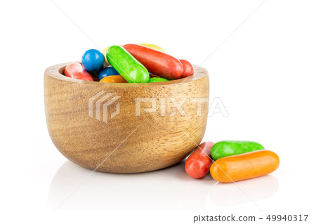 Licorice sweet comfit isolated on white 49940317