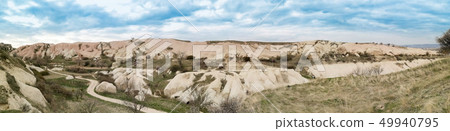 Panoramic view of the valley in Goreme village 49940795