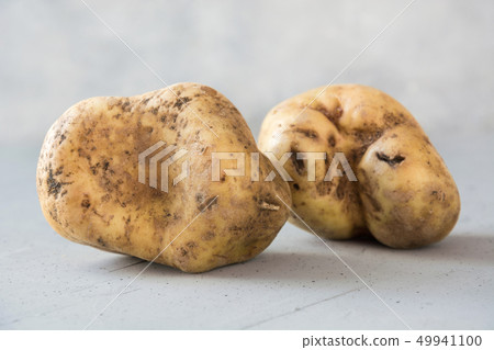 Ugly potatoes. Concept organic vegetables. Ugly potatoes. Concept organic vegetables. 49941100