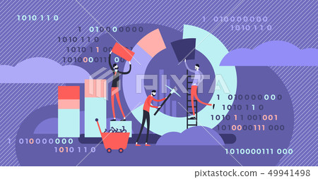Data mining chart graph creation concept - Stock Illustration [49941498 ...