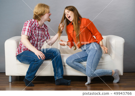 Brother and sister having fight Brother and sister having fight 49943766