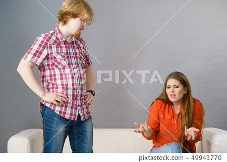 Young couple arguing Young couple arguing 49943770
