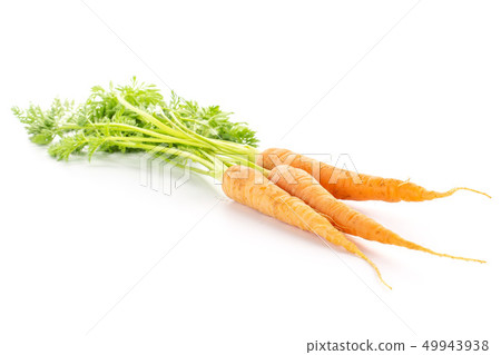 Fresh orange carrot isolated on white Fresh orange carrot isolated on white 49943938
