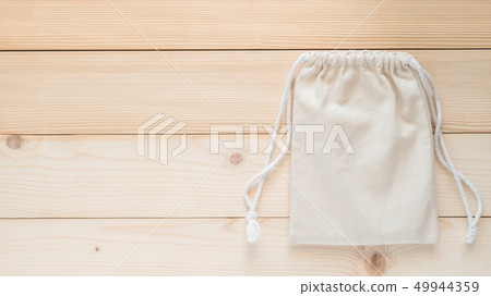Canvas bag with drawstring, mockup small eco sack 49944359
