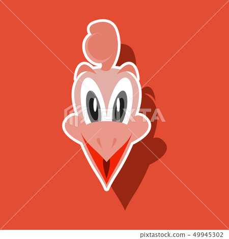realistic paper sticker on theme funny animal chick realistic paper sticker on theme funny animal chick 49945302