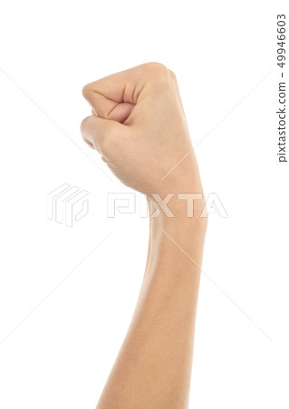 Woman fist up 49946603