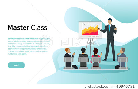 Master Class Businessman Giving Tutorial to Guests Master Class Businessman Giving Tutorial to Guests 49946751