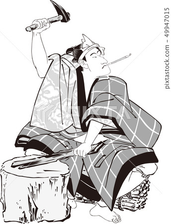 Ukiyoe towner part 18 black and white 49947015