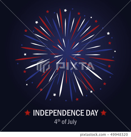 happy Independence Day usa firework in blue and red colors happy Independence Day usa firework in blue and red colors 49948320