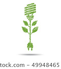 green eco energy concept, plant growing  49948465