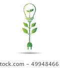 green eco energy concept, plant growing  49948466