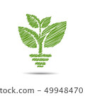 green eco energy concept, plant growing  49948470