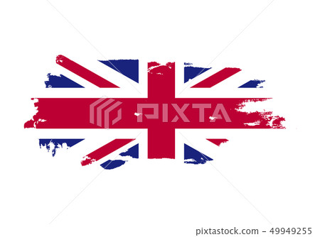 Grunge brush stroke with United Kingdom national Grunge brush stroke with United Kingdom national 49949255