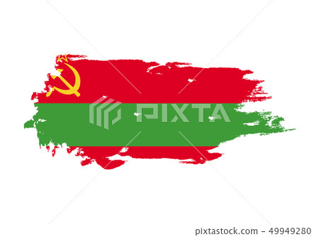 Grunge brush stroke with Transnistria national Grunge brush stroke with Transnistria national 49949280