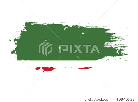 Grunge brush stroke with Chechen Republic national 49949535