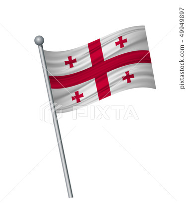waving of flag on flagpole, Official colors and waving of flag on flagpole, Official colors and 49949897