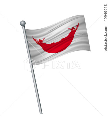 waving of flag on flagpole, Official colors and waving of flag on flagpole, Official colors and 49949928