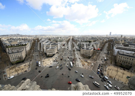 View of Paris from the Arc de Triomphe 49952070
