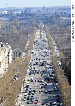巴黎看法從凱旋門的 49952095