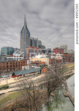 Vertical view of the Nashville, Tennessee city Vertical view of the Nashville, Tennessee city 49952305