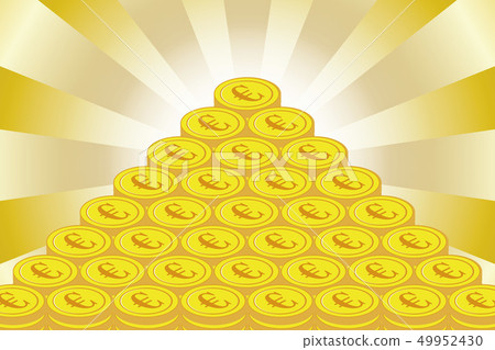 賺錢，歐洲貨幣，寶藏，金幣，金融業務圖像，輻射，濃度線，硬幣，歐元，歐洲，交換 49952430