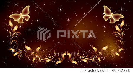 Stellar space background with magical butterflies Stellar space background with magical butterflies 49952858