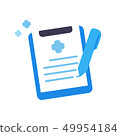 Healthcare and Medical clipboard with pen icon 49954184