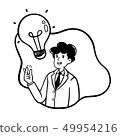 Businessman has an idea creative hand drawn style 49954216