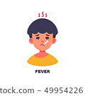 Boy has a fever icon avatar illustration 49954226