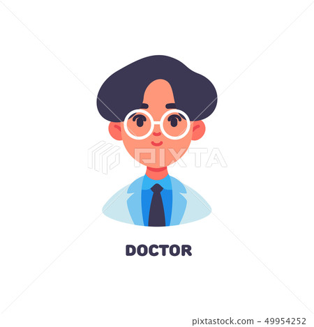 Doctor icon avatar flat style 49954252