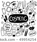 Cosmetic hand drawn doodles vector 49954254