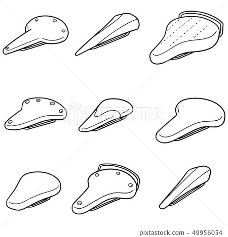 vector set of bicycle saddle vector set of bicycle saddle 49956054