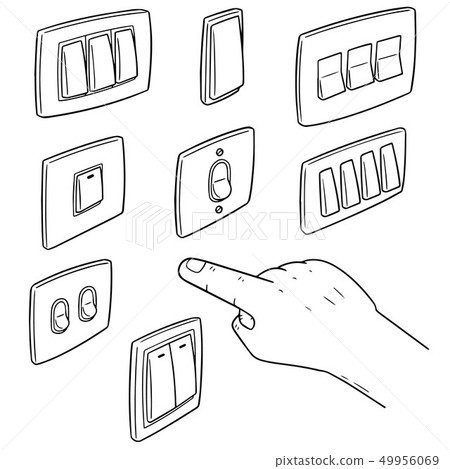 vector set of electric switch vector set of electric switch 49956069