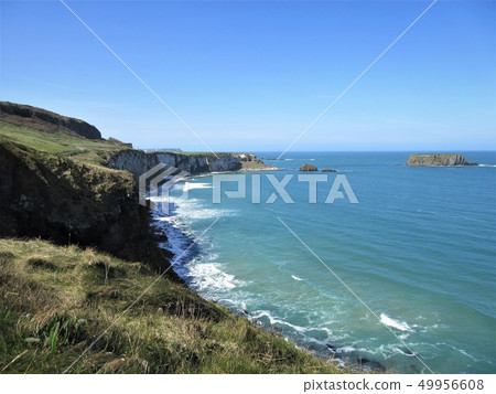Coastline seen from Minack Theater in southwest England Coastline seen from Minack Theater in southwest England 49956608