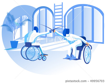 Vector Illustration Paralympic Competition Flat Vector Illustration Paralympic Competition Flat 49956703