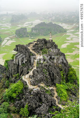 Hang Mua viewpoint at Trang An, Vietnam Hang Mua viewpoint at Trang An, Vietnam 49957978