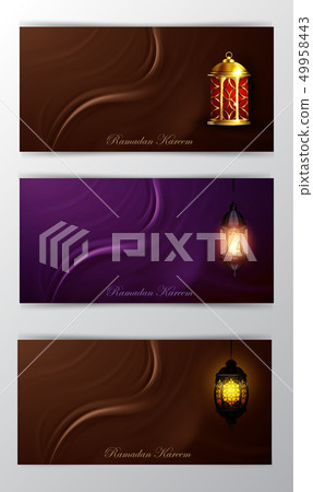 Sketchy style of EID Mubarak Lantern illustration for banner 49958443