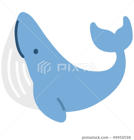 沒有主線的簡單可愛的鯨魚插圖 沒有主線的簡單可愛的鯨魚插圖 49958598