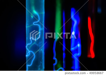 abstract neon background - electrical discharges 49958667
