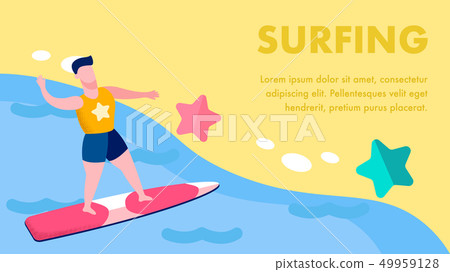 Extreme Water Sports Flat Vector Banner Template Extreme Water Sports Flat Vector Banner Template 49959128