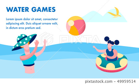 Summer Vacation Activities Flat Banner Template Summer Vacation Activities Flat Banner Template 49959514