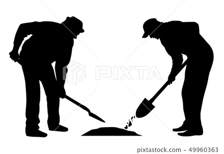 Workers with shovel Workers with shovel 49960363