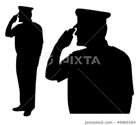 Saluting side view 49960364