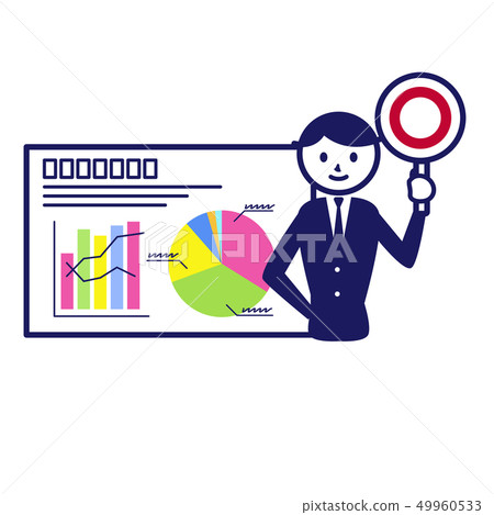 Business suit sign simple male presentation circle 49960533