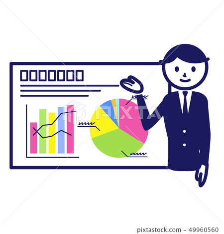 Business suit sign simple male presentation please 49960560