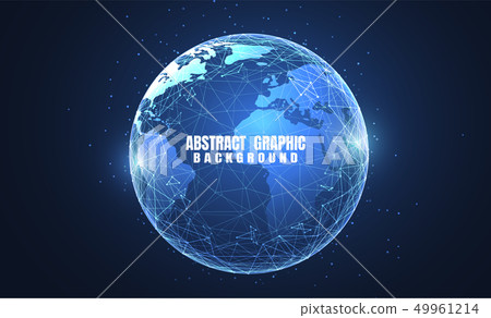 Global network connection. World map point 49961214