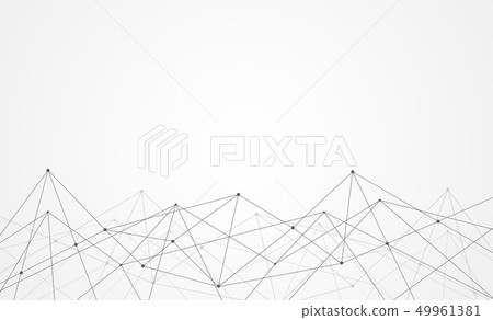 Abstract connecting dots and lines with geometric - Stock Illustration ...