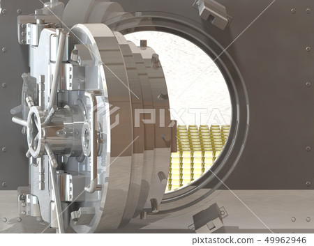 Huge vault door and ingot 2 Huge vault door and ingot 2 49962946