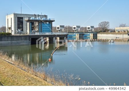 Gongendo walk: Gongendo readjustment pond intake gate Gongendo walk: Gongendo readjustment pond intake gate 49964342
