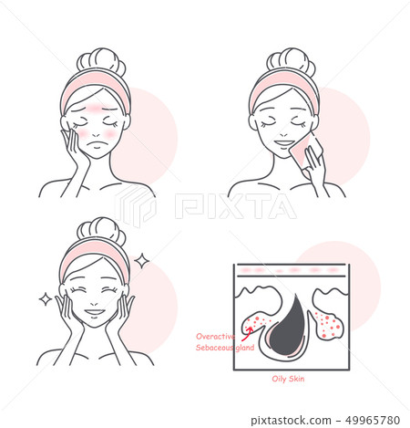 woman with face oil woman with face oil 49965780